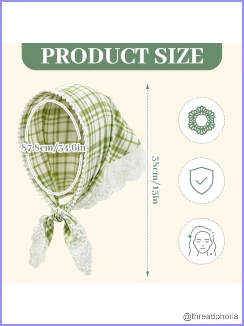 4 PCS Lace Hair Scarf Bandana for Women Non-Slip Head Kerchief Spring Summer